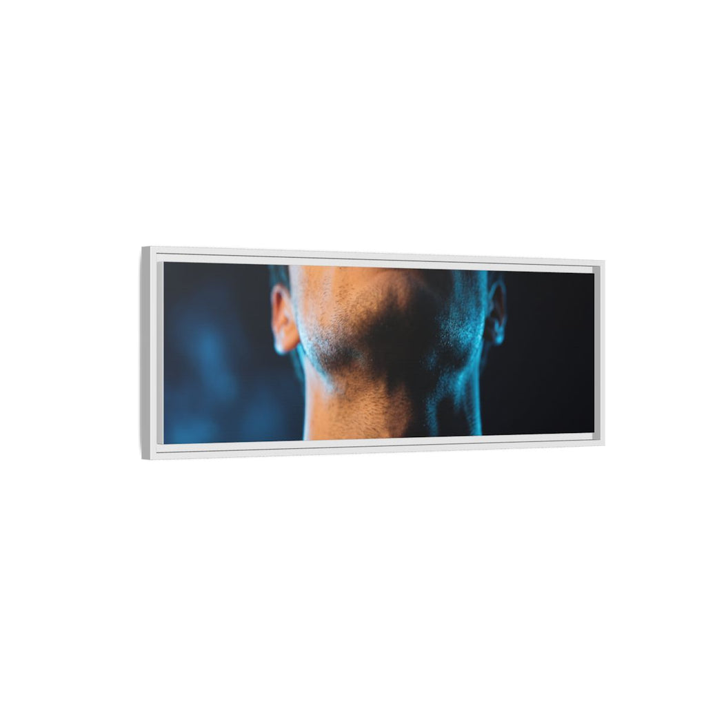 Framed Matte Canvas - Neon Pulse Core — White / 1.25"