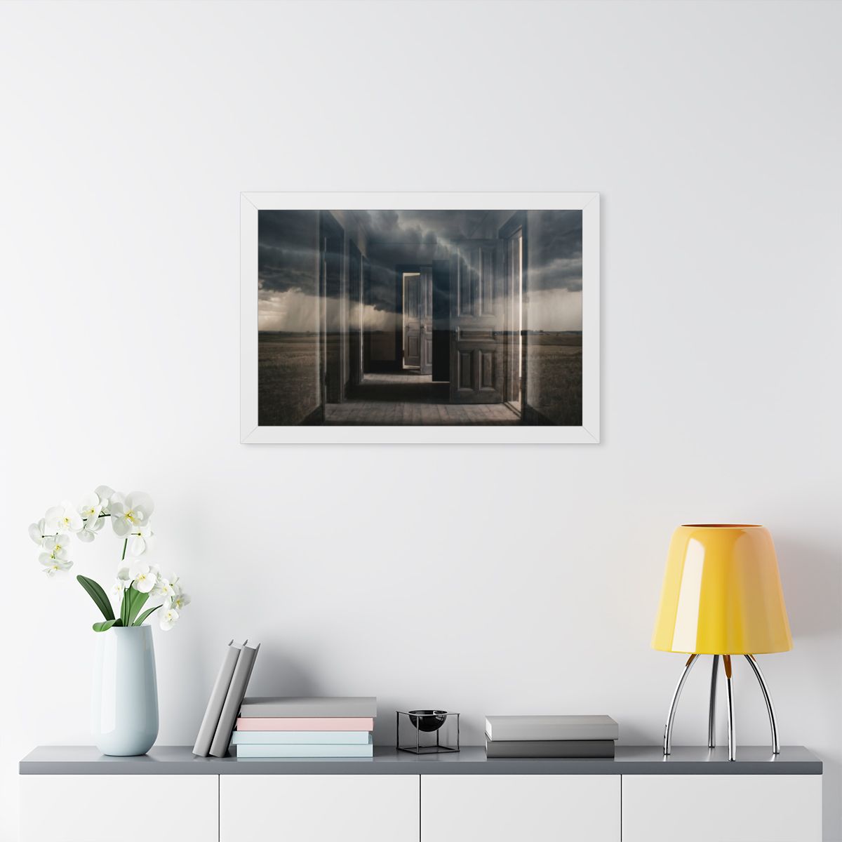 Framed Horizontal Poster - Storm Gateway — White (14×11... |...