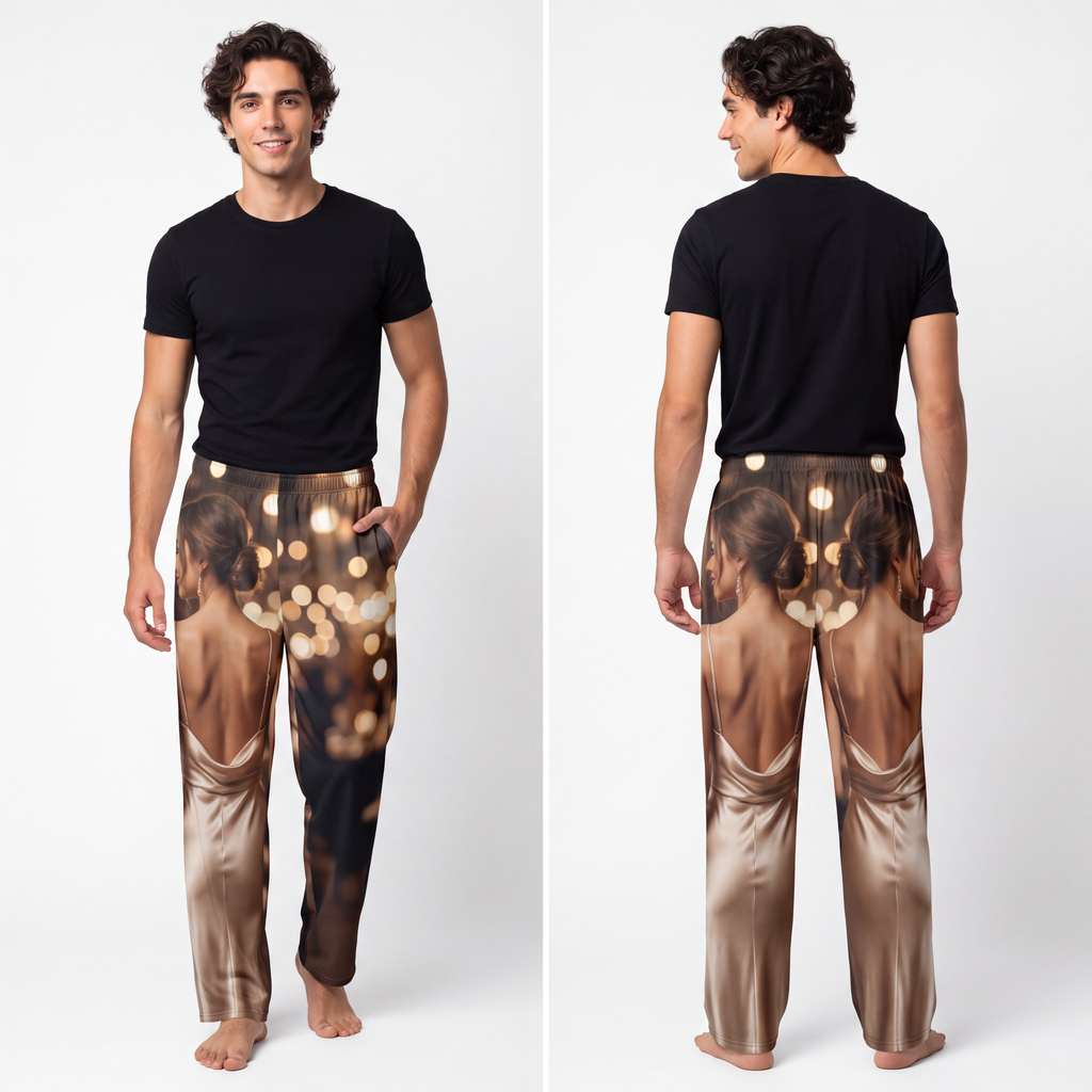 Men's Pajama Pants - Rainscape Lights | Echovira Gallery