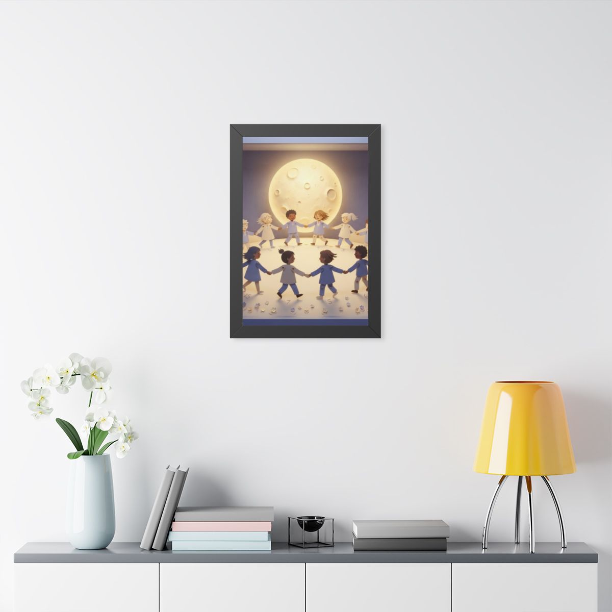 Framed Vertical Poster - Moonlit Lullaby — Black (11×14... |...