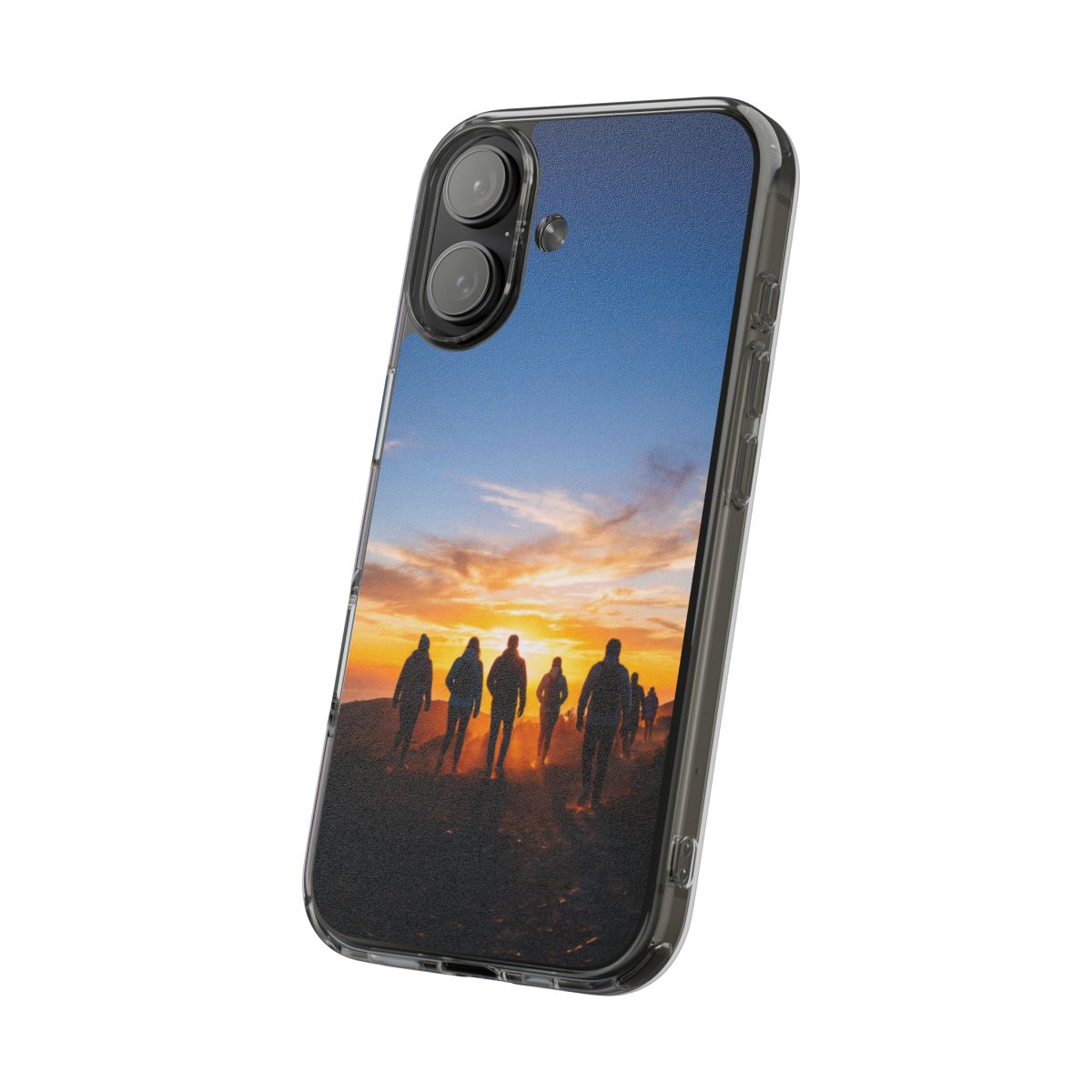 Clear Impact-Resistant Cases - Clear Phone Case - Sunset...