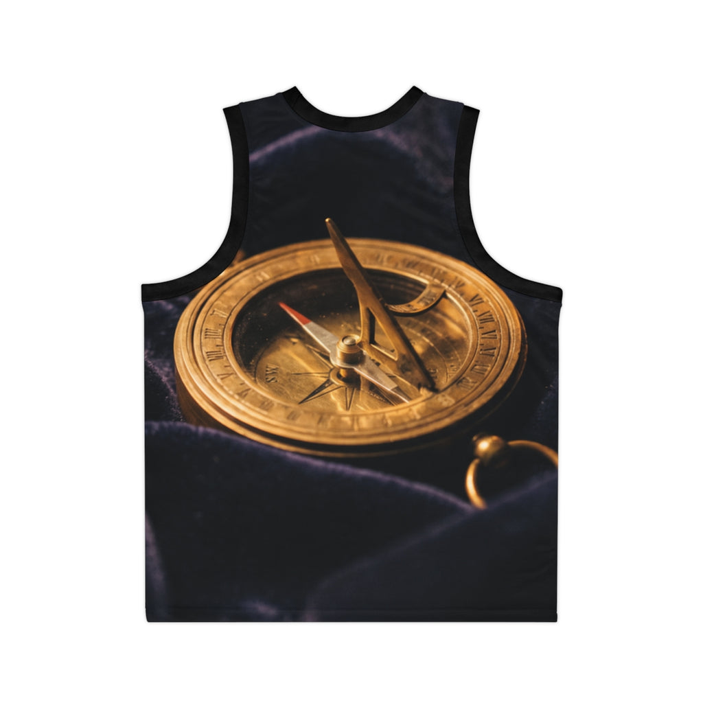 Women's Basketball Jersey Brass Sundial Art