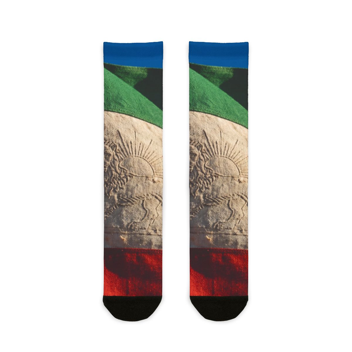 Sublimation Crew Socks - Vintage Persian Lion and Sun Flag...