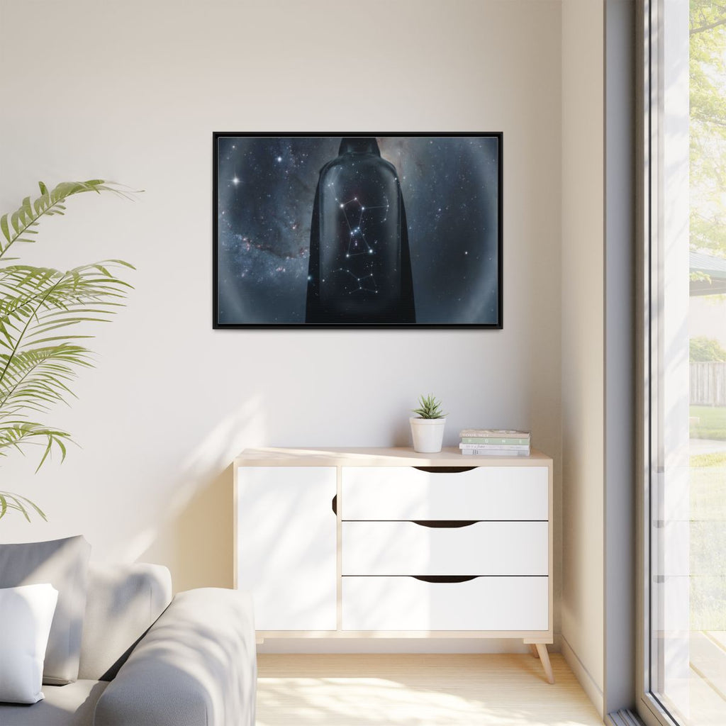 Framed Matte Canvas - Cosmic Sentinel — Black / 1.25" (10×8...