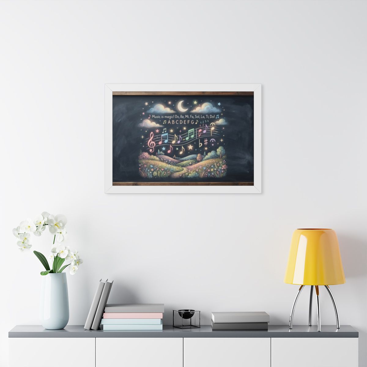 Framed Horizontal Poster - Melody Meadows — White (14×11......