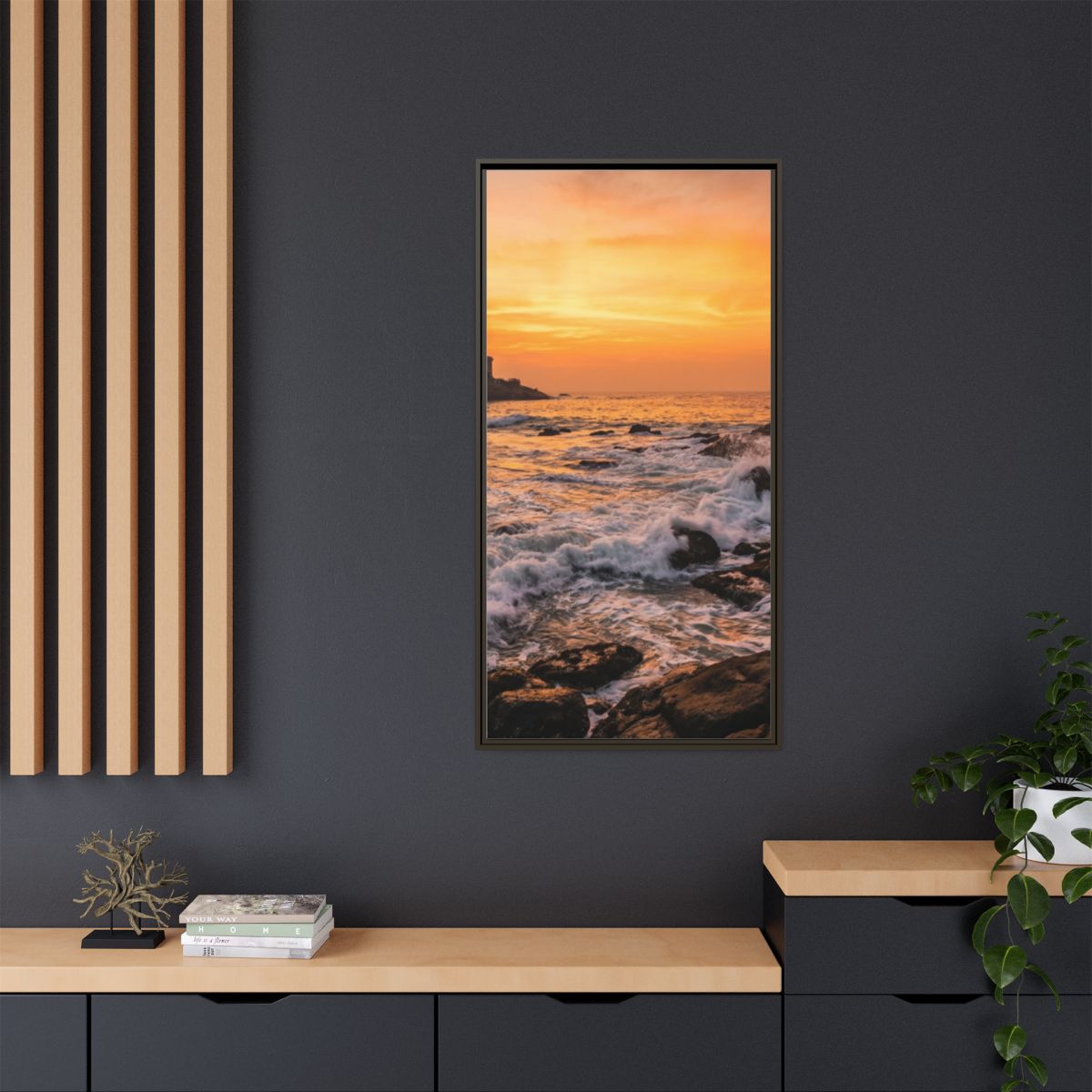 Framed Matte Canvas - Majestic Golden Coast
