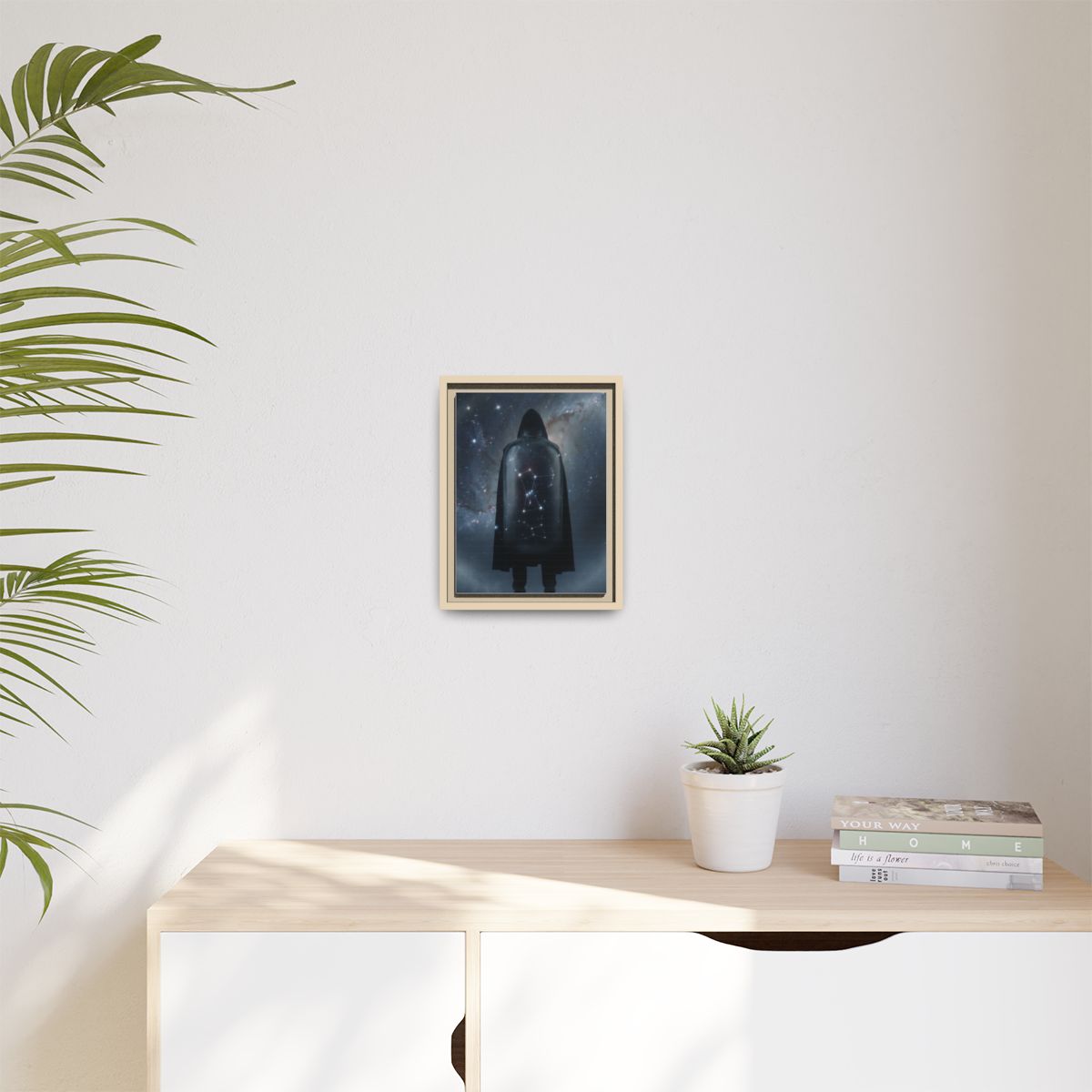 Matte Canvas, Framed - Cosmic Sentinel Orion Constellation...
