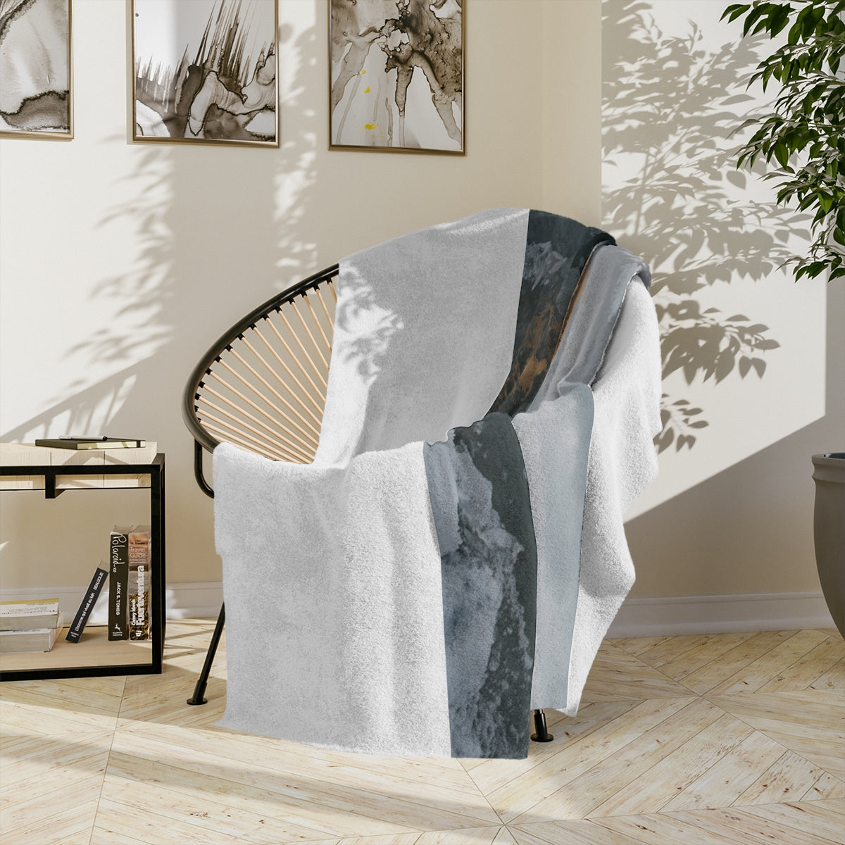 Velveteen Blanket - Arctic Glow Throw | Echovira Gallery