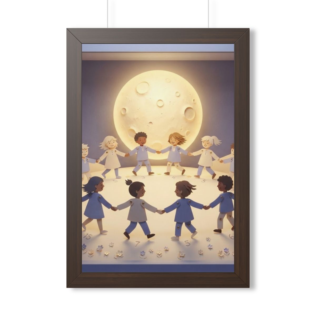 Framed Vertical Poster - Moonlit Lullaby — Walnut (11×14......