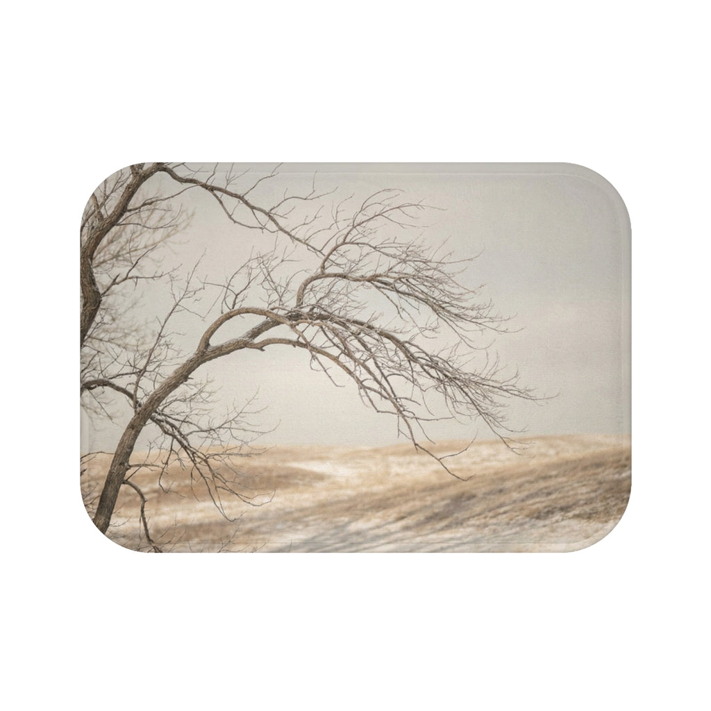 Bath Mat - Minimalist Winter Serenity