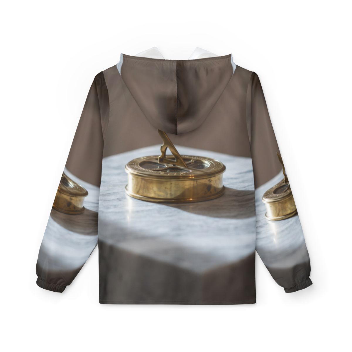 Men's Windbreaker Jacket Antique Brass Sundial