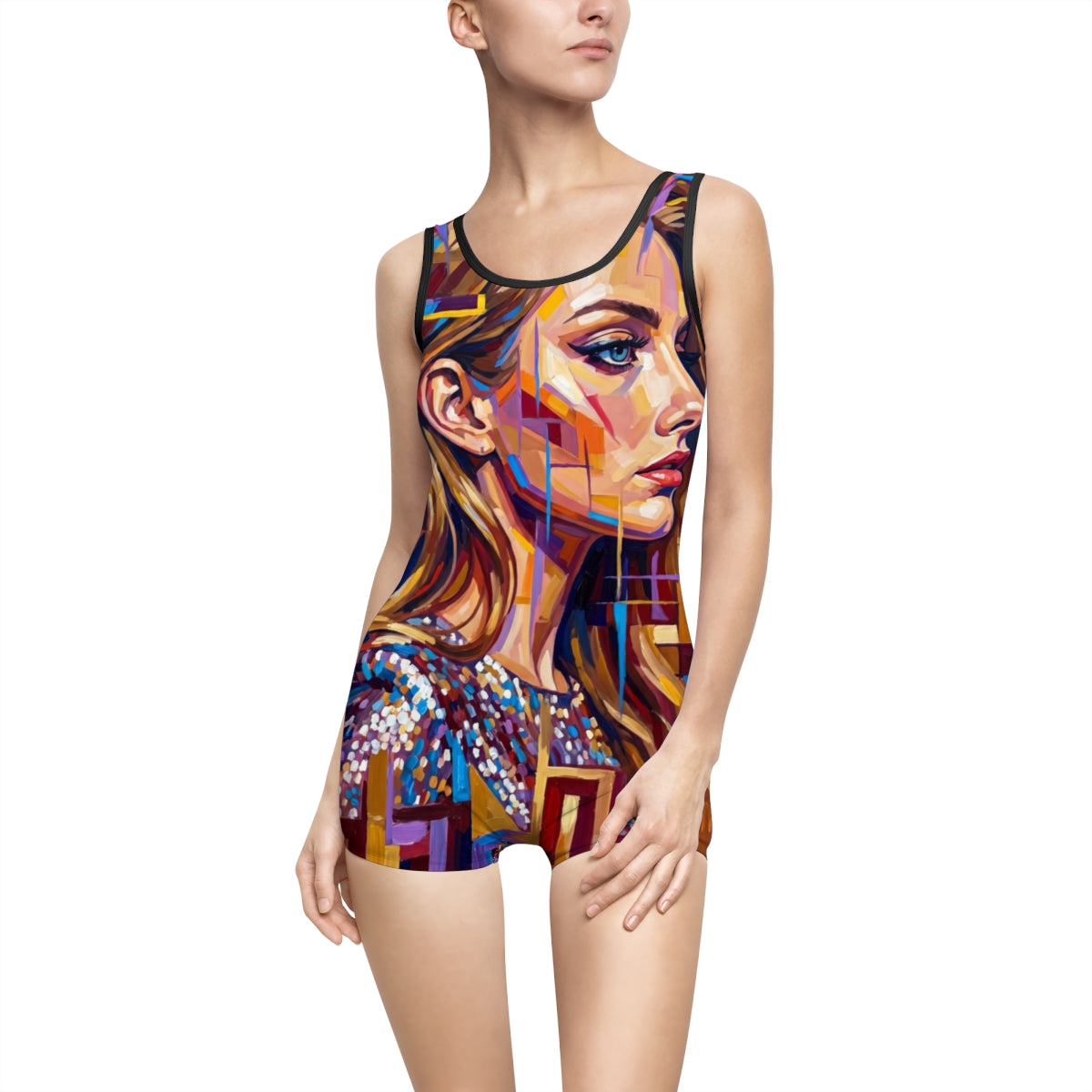 Women's Vintage Swimsuit - Shattered Elegance | Echovira...