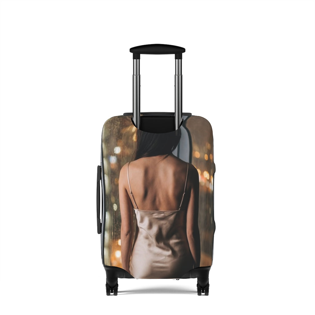 Luggage Cover - Shimmering Rainscape | Echovira Gallery