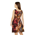 Women's Skater Dress - Amber Harvest Feast | Echovira...