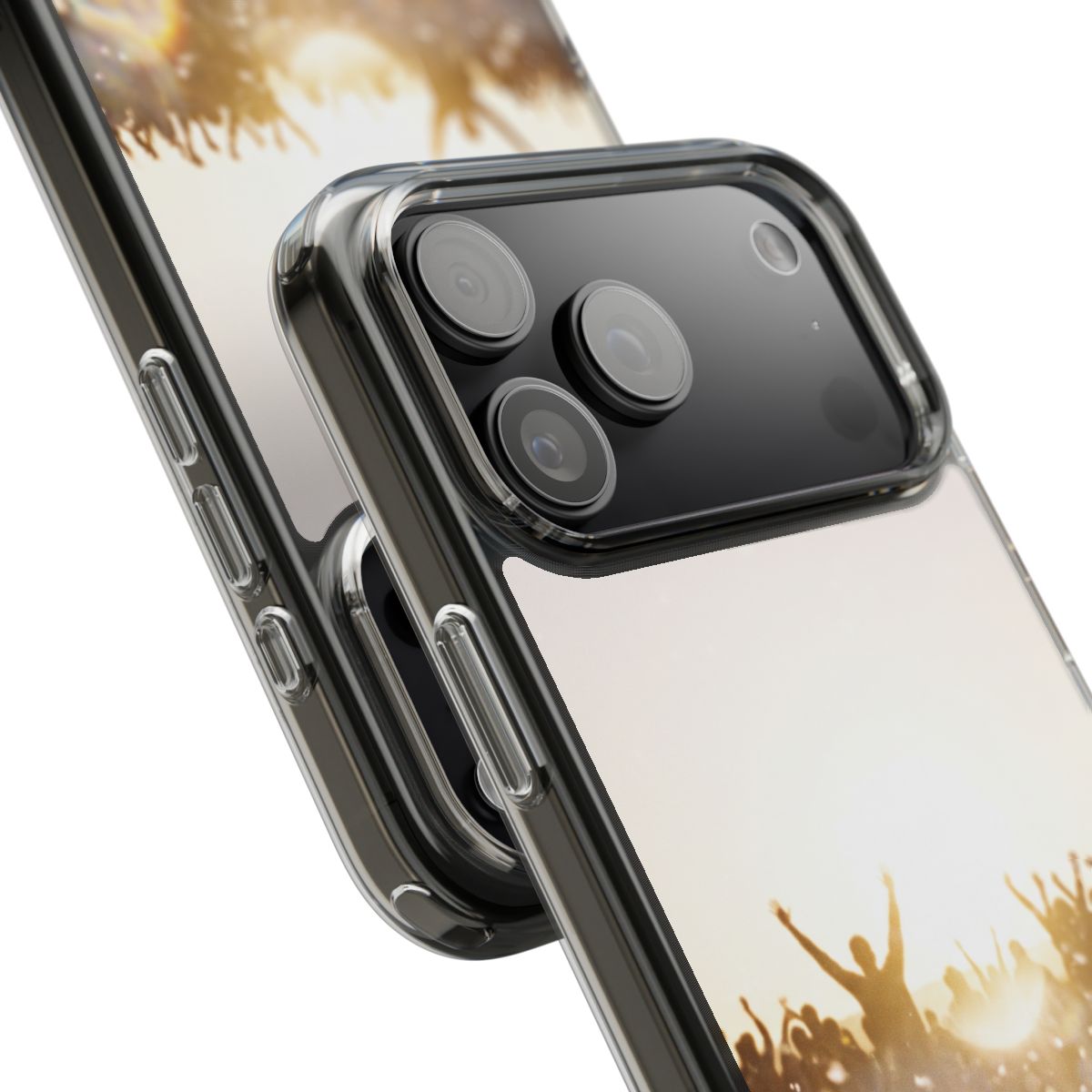 Golden Hour Crowd Clear iPhone Case