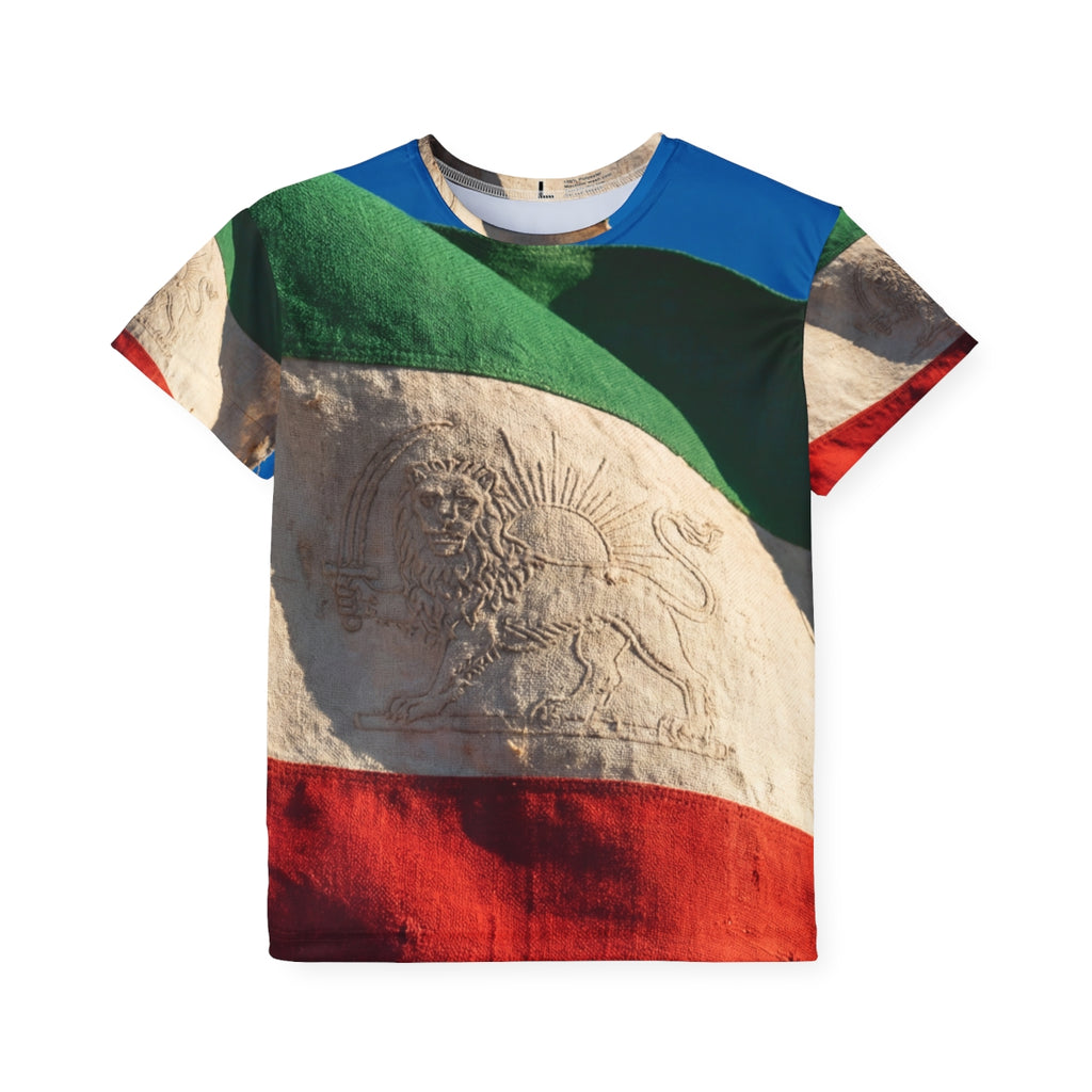 Kids Sports Jersey - Vintage Persian Lion and Sun Heritage...