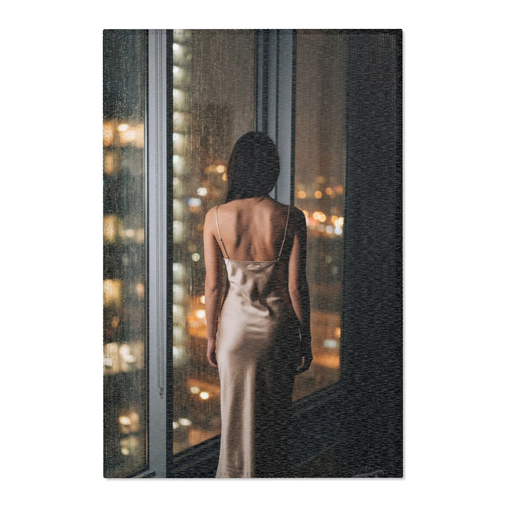 Area Rug - Shimmering City Midnight | Echovira Gallery