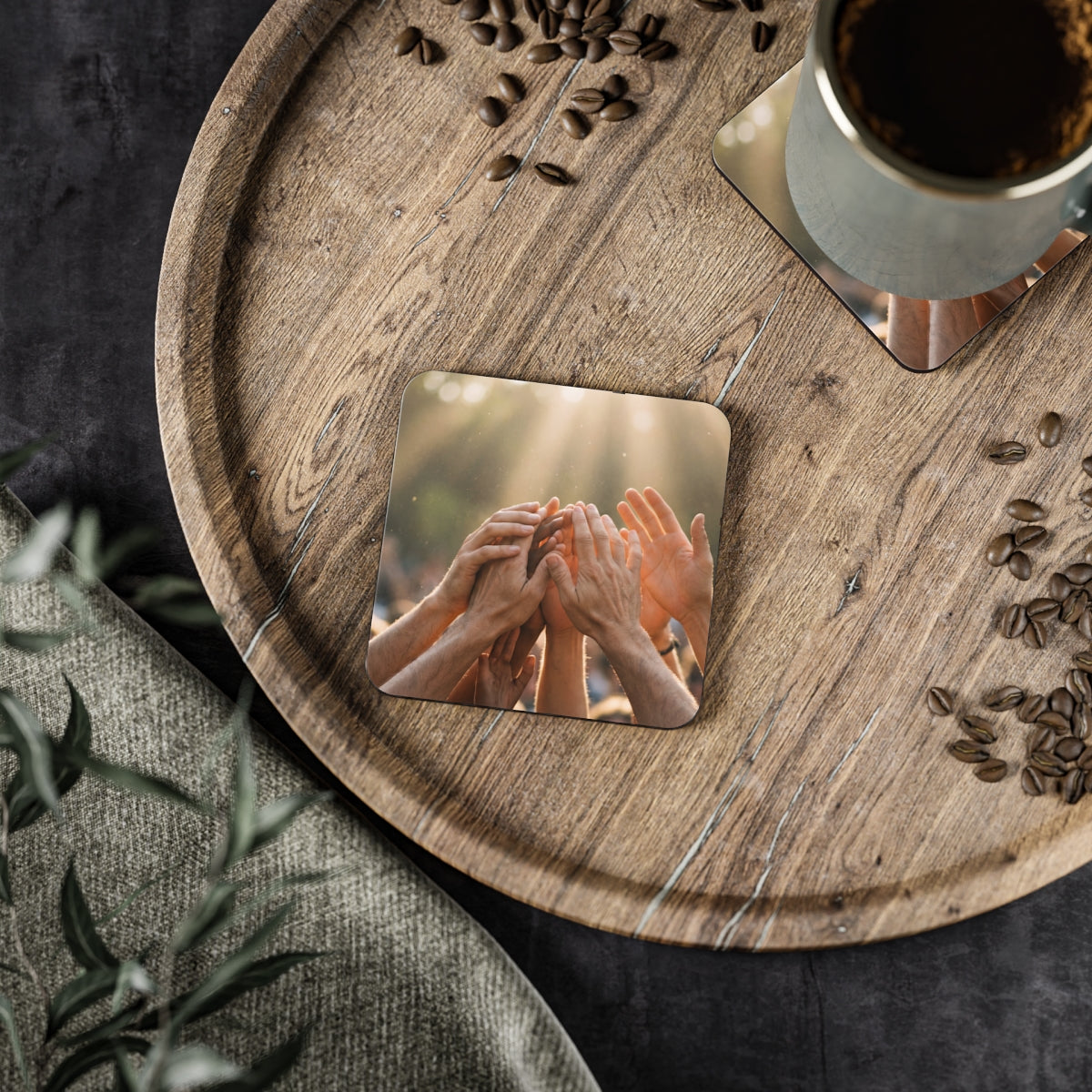 Coasters - Golden Rays of Unity Wall Art (1 & 4 pcs) |...