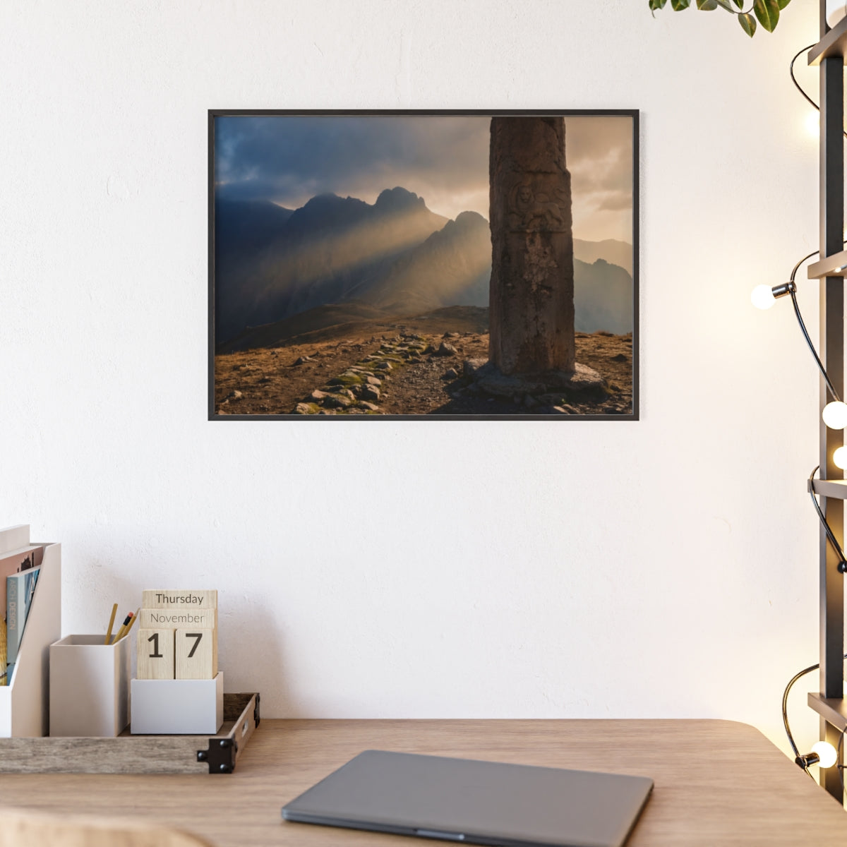 Wooden Frame Poster - Majestic Peak