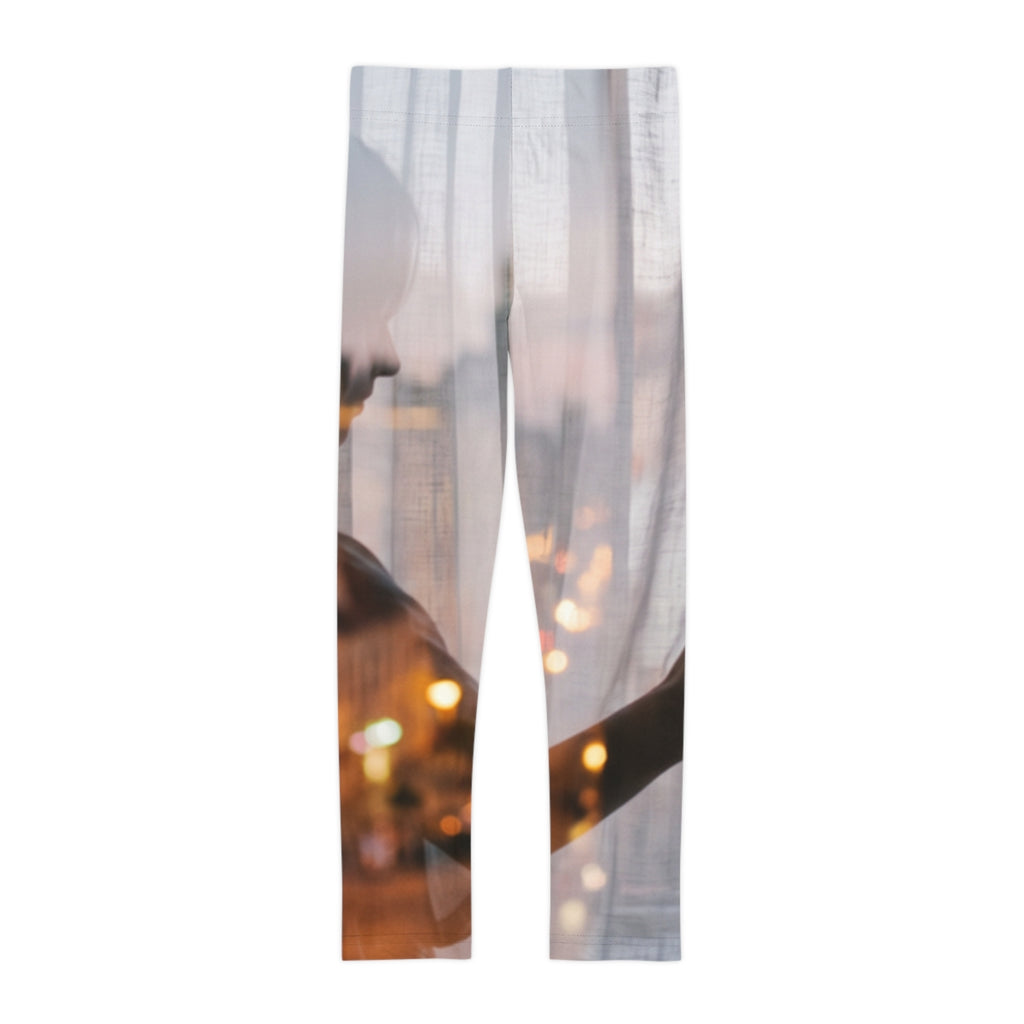 Kids Leggings with Twilight Window Silhouette