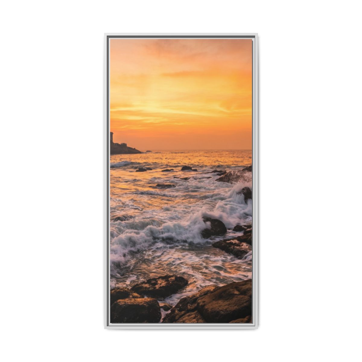 Framed Matte Canvas - Majestic Golden Coast