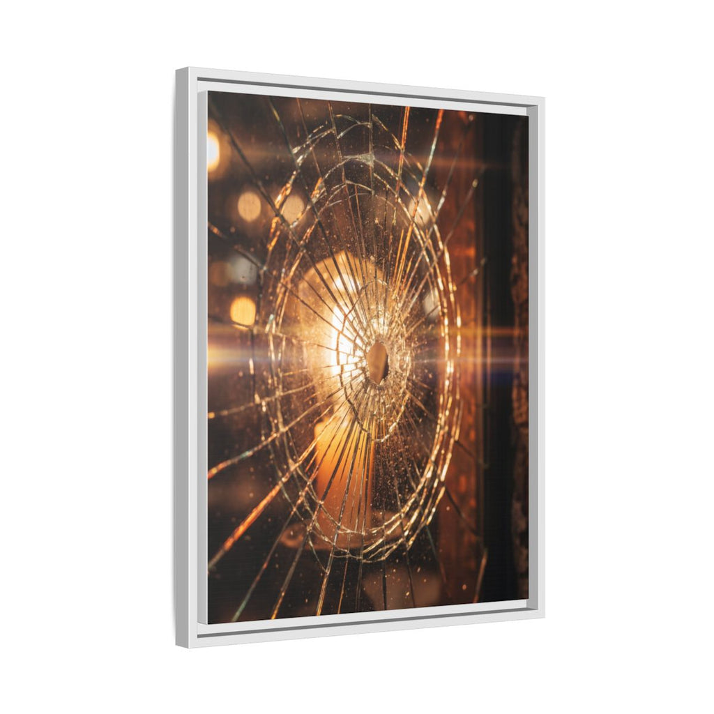 Framed Matte Canvas - Shattered Glass