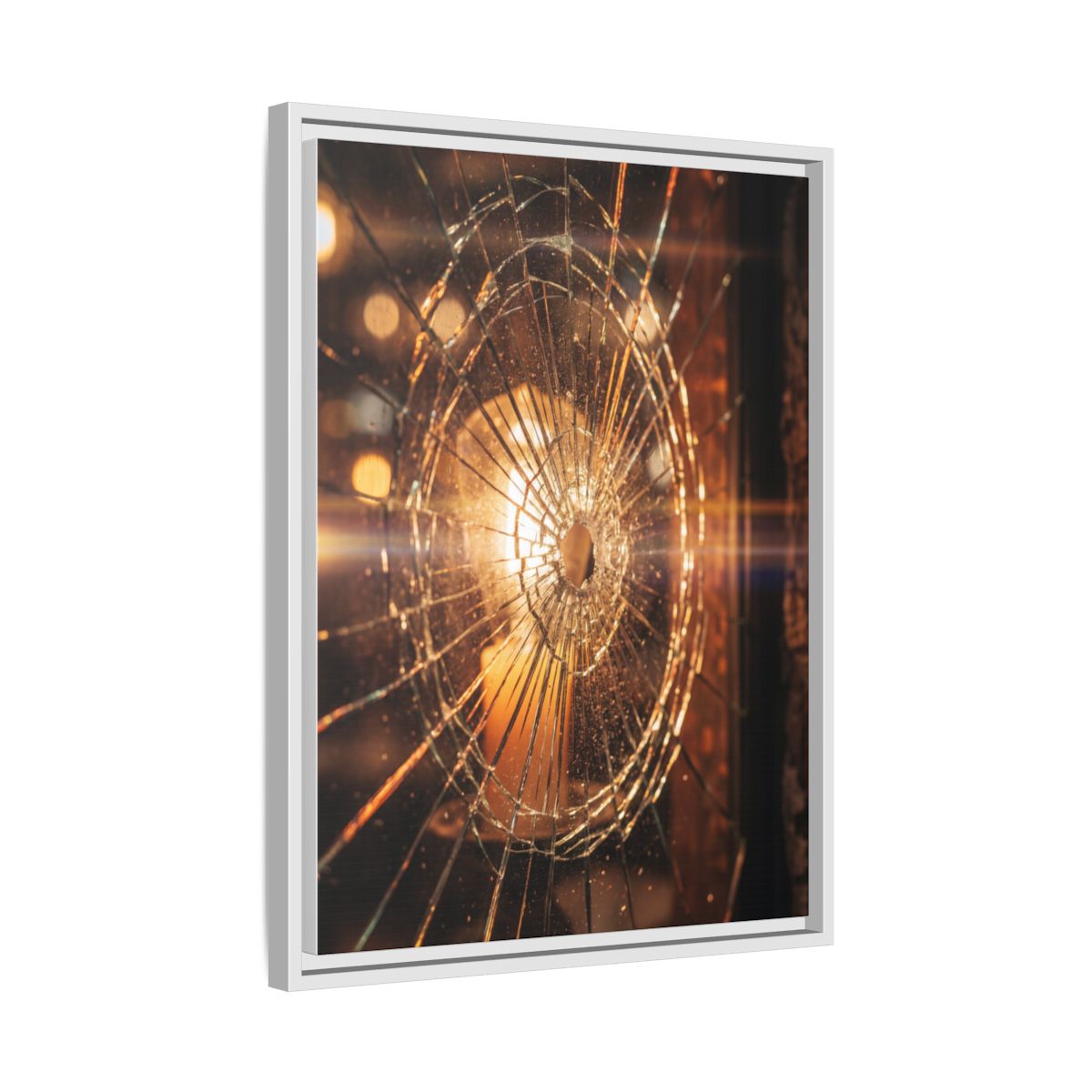 Framed Matte Canvas - Shattered Glass