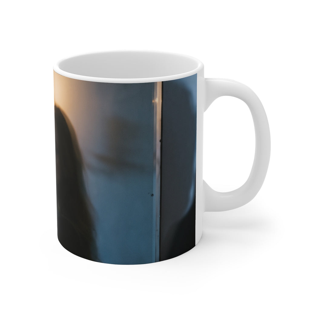 Midnight Candlelight White Mug - Cozy Morning Glow |...