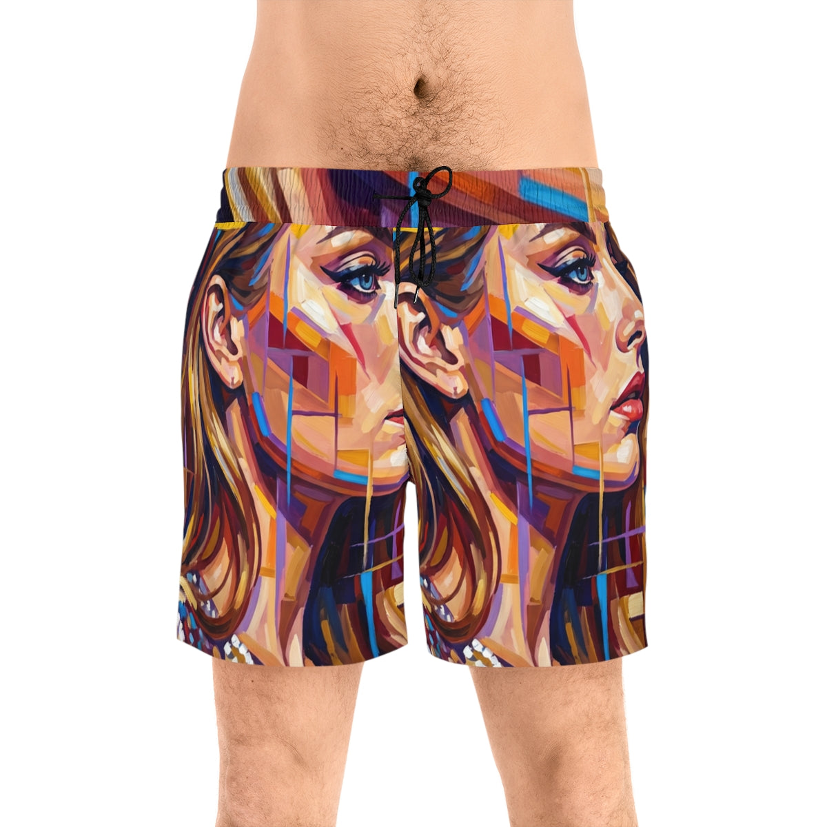Men's Mid-Length Swim Shorts - Shattered Elegance | Echovira...