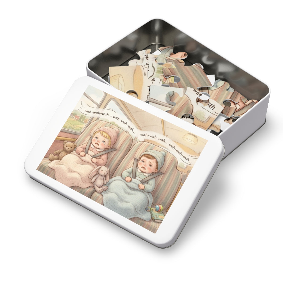 Jigsaw Puzzle with Tin - The Bus Ride (30, 110, 252, 500......