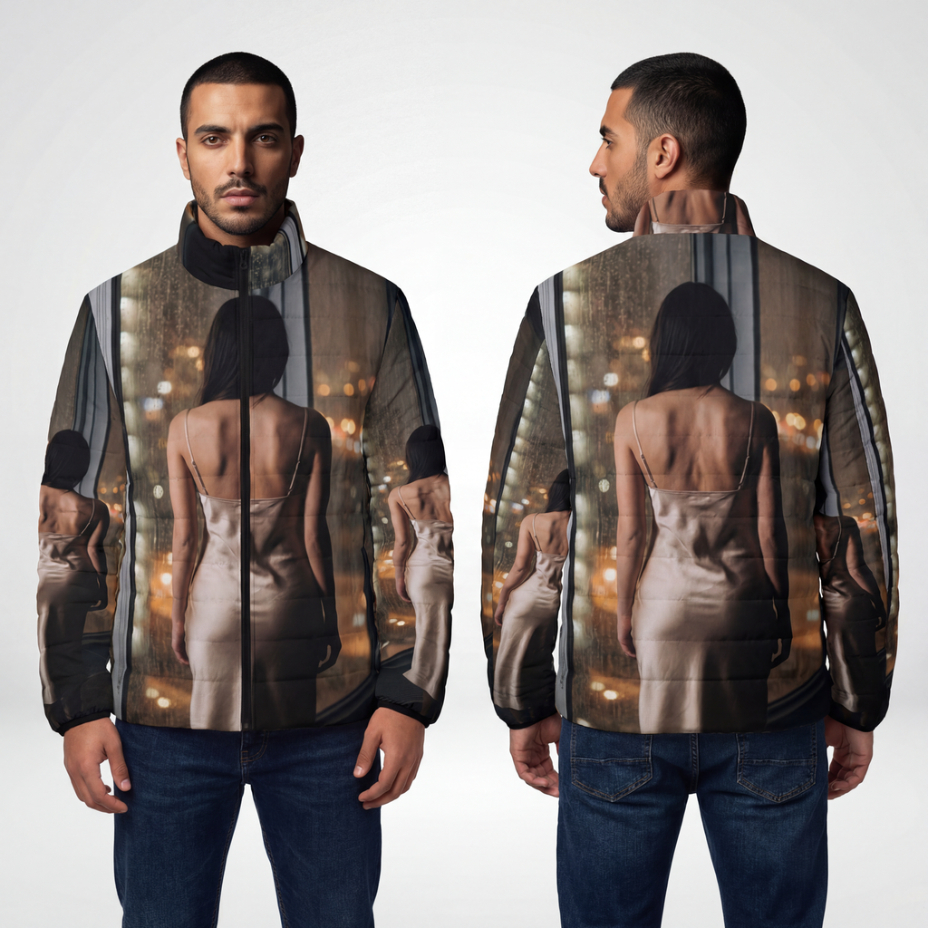 Men's Puffer Jacket - Winter City Edge