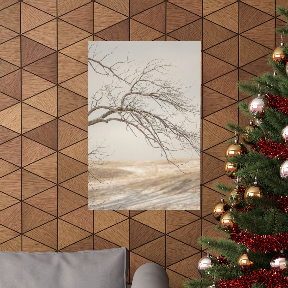 Matte Vertical Posters - Winter Branch Solitude Landscape......