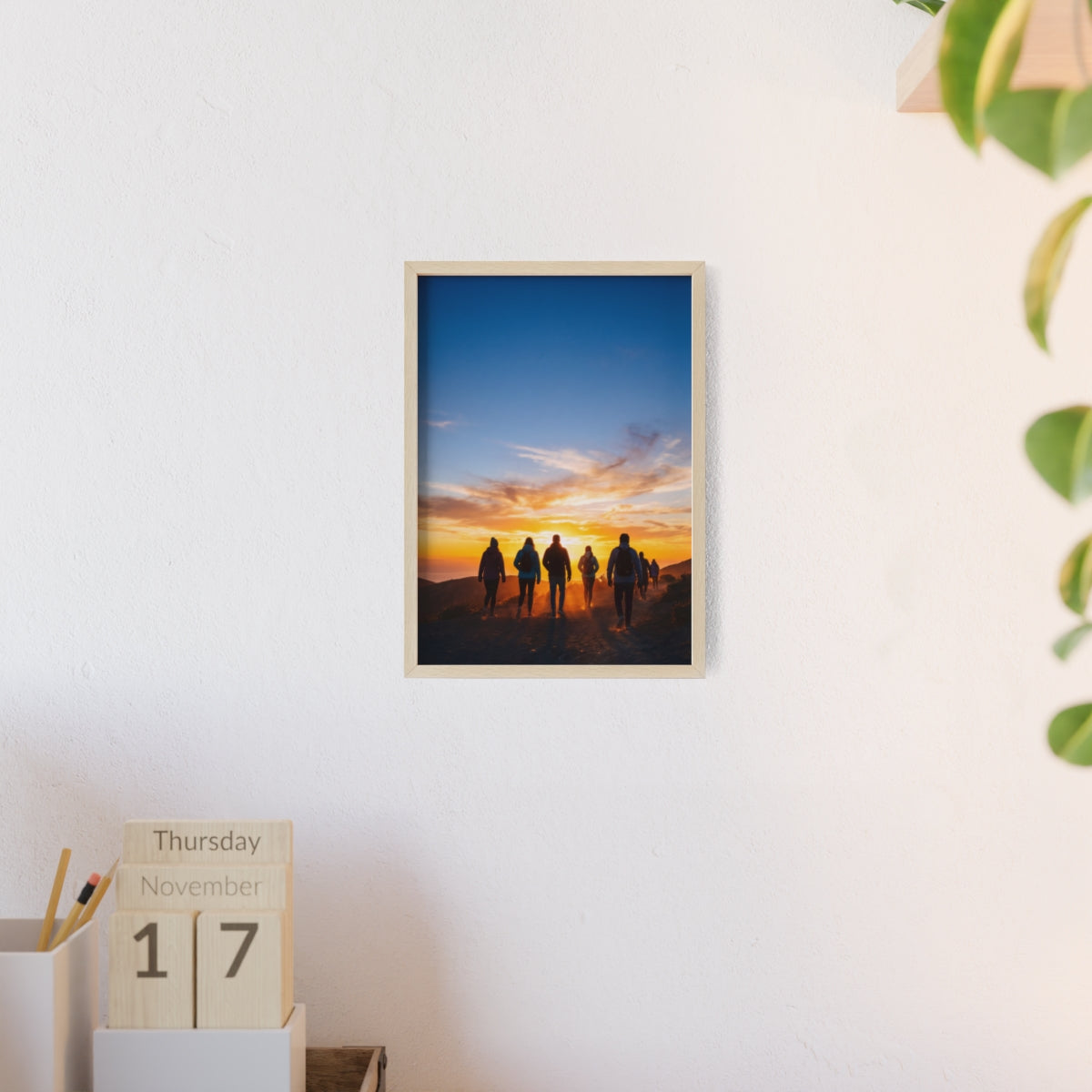 Posters with Wooden Frame - Sunrise Journey
