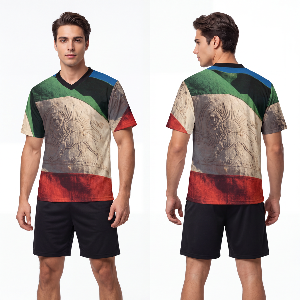 Men's Football Jersey - Vintage Lion & Sun Jersey | Echovira...