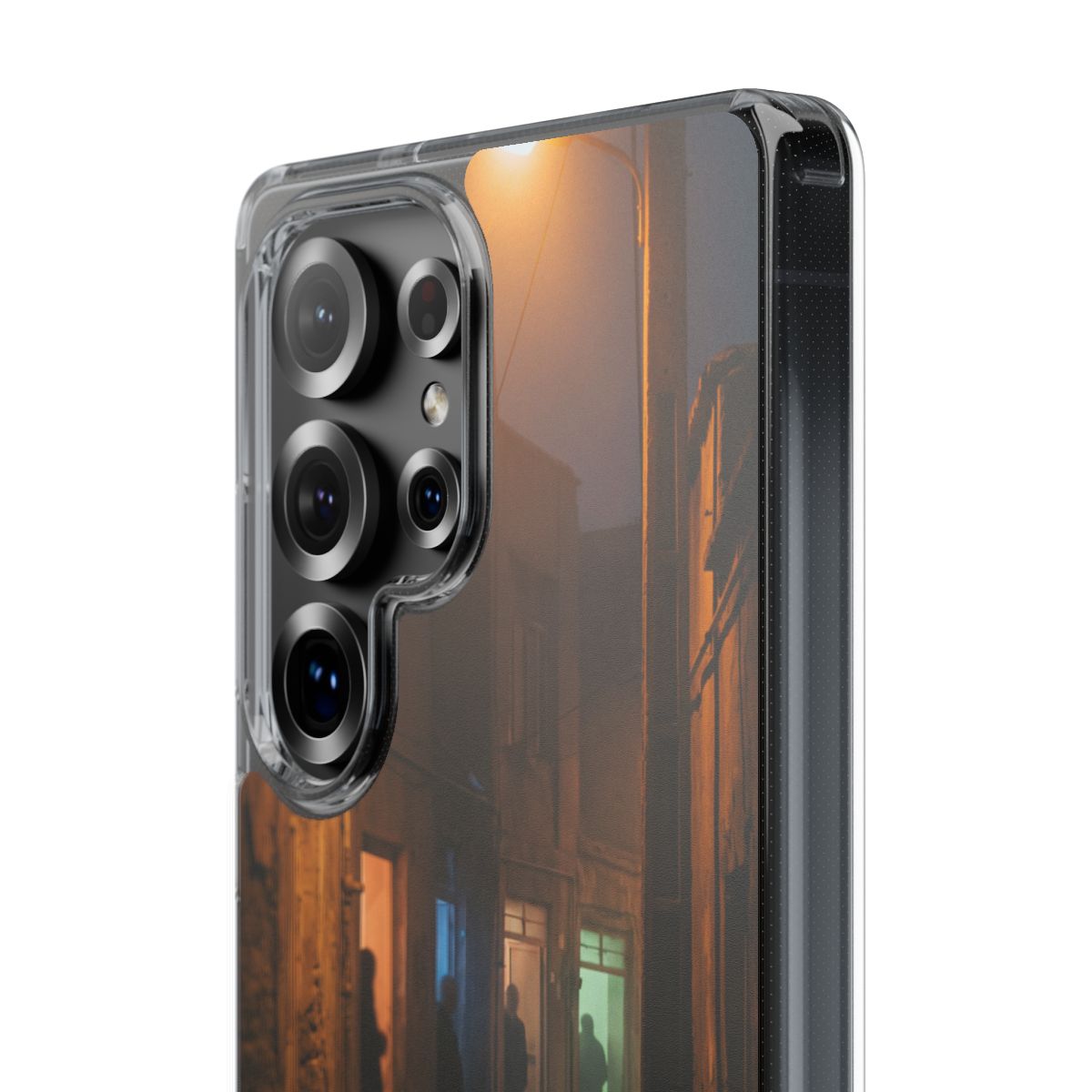 Clear Impact-Resistant Case - Night Alley iPhone Glow |...