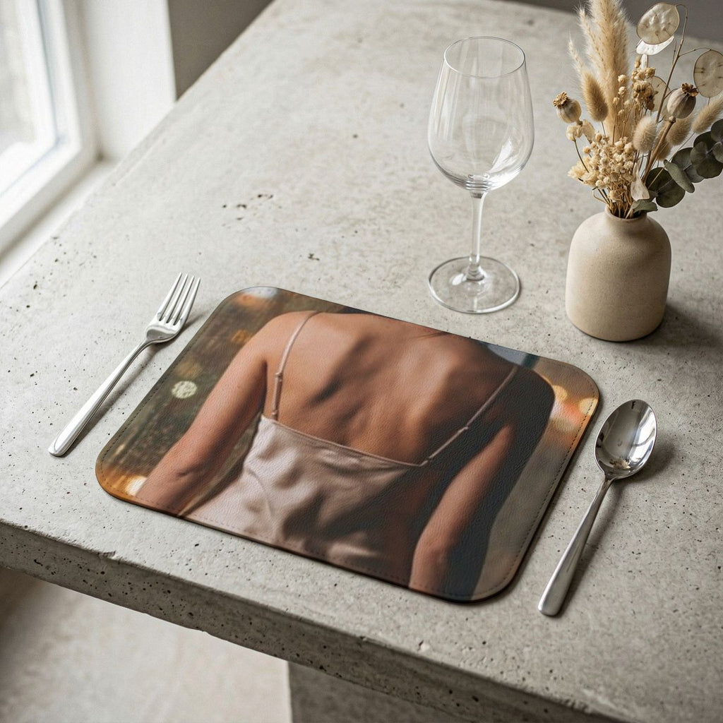 Leather Placemat - Evening City Lights | Echovira Gallery