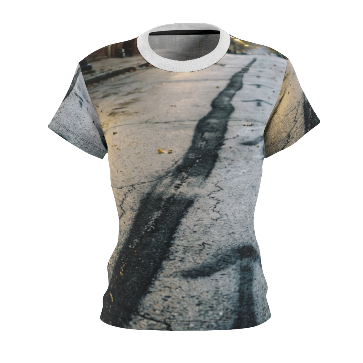 Women's Cut & Sew Tee Moody Urban Alleyway Art