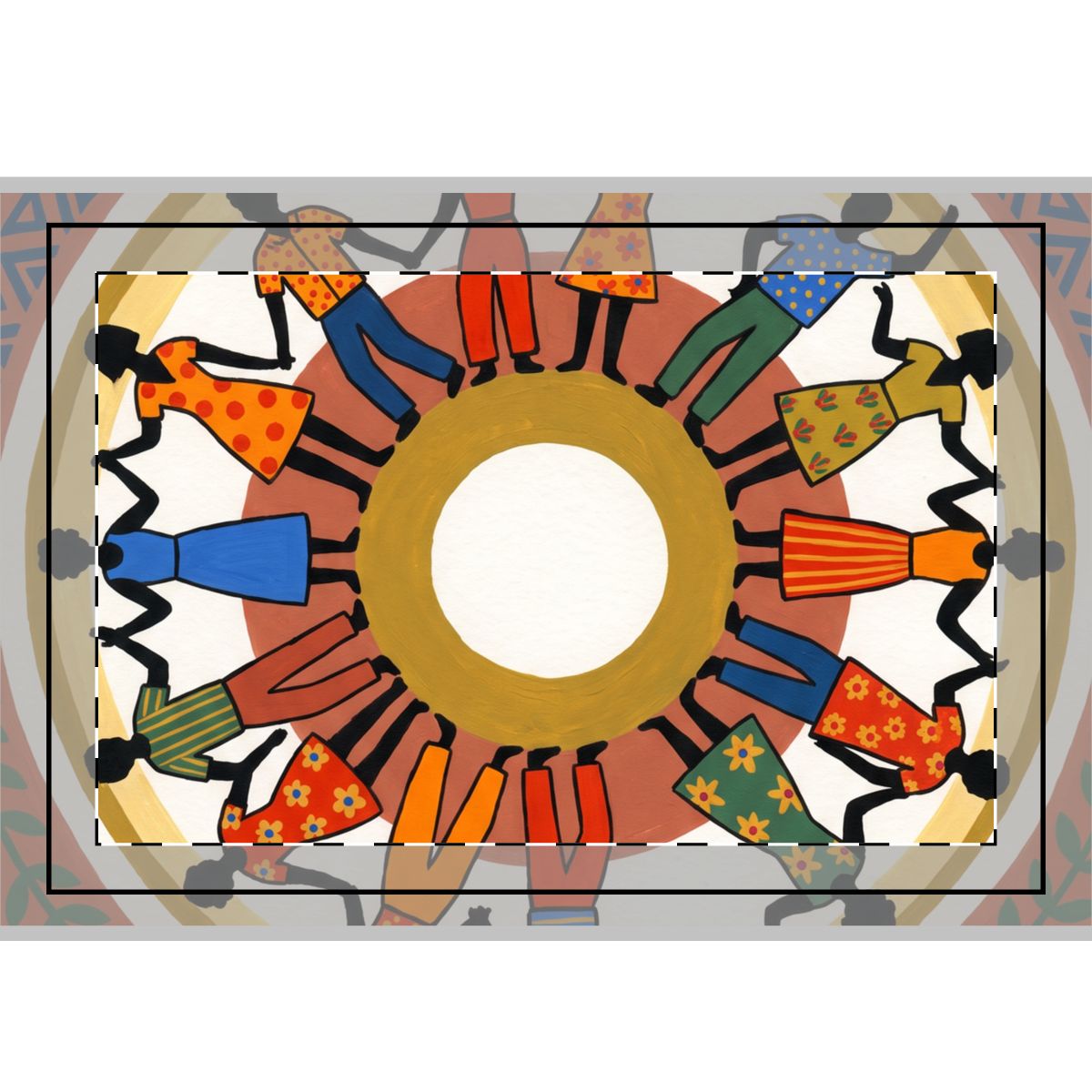 Hand Flag - Unity Mandala Folk Art (1 & 5 pcs) | Echovira...