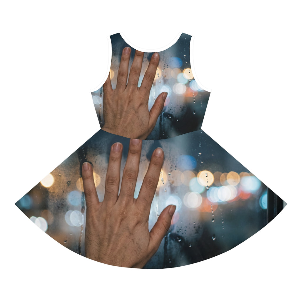 Girls' Sundress Rainy City Window Art