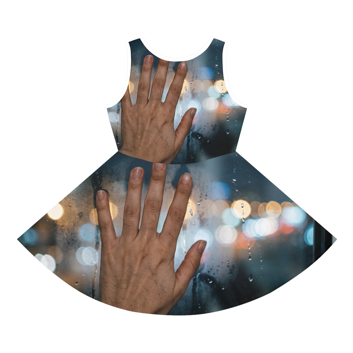 Girls' Sundress Rainy City Window Art
