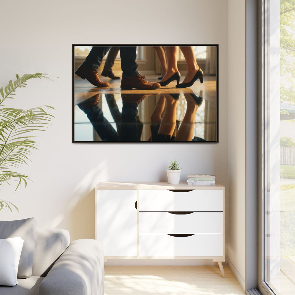 Matte Canvas, Framed - Golden Hour Reflections Cinematic Art...