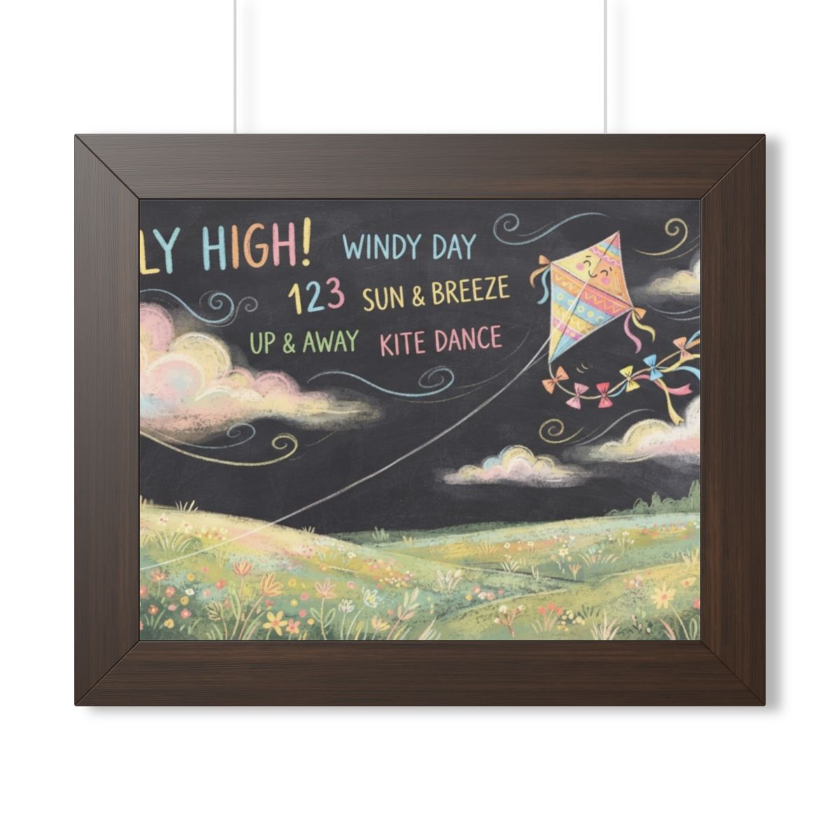 Framed Horizontal Poster - Breeze Meadow — Walnut (14×11......