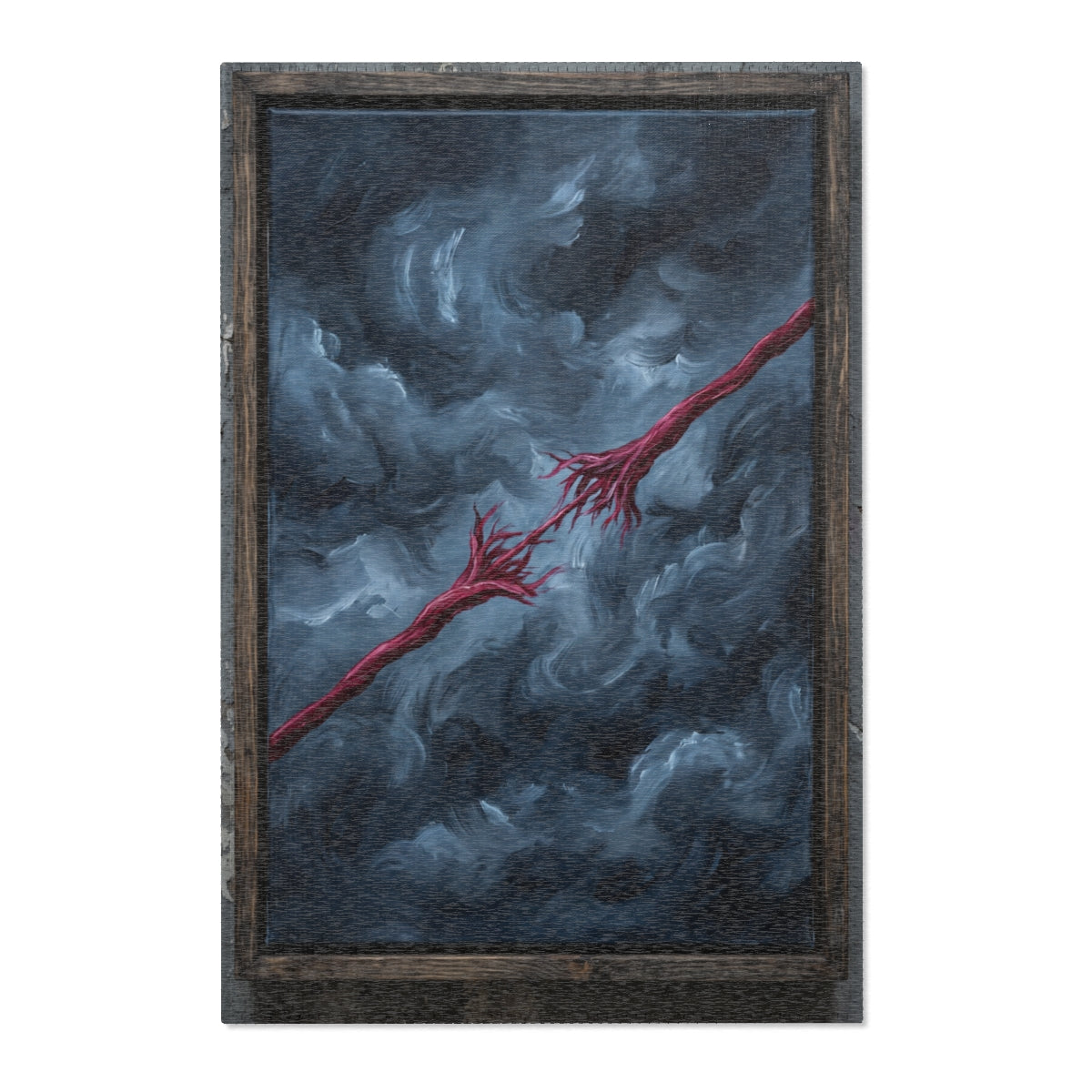 Crimson Tether Abstract Expressionist Area Rugs