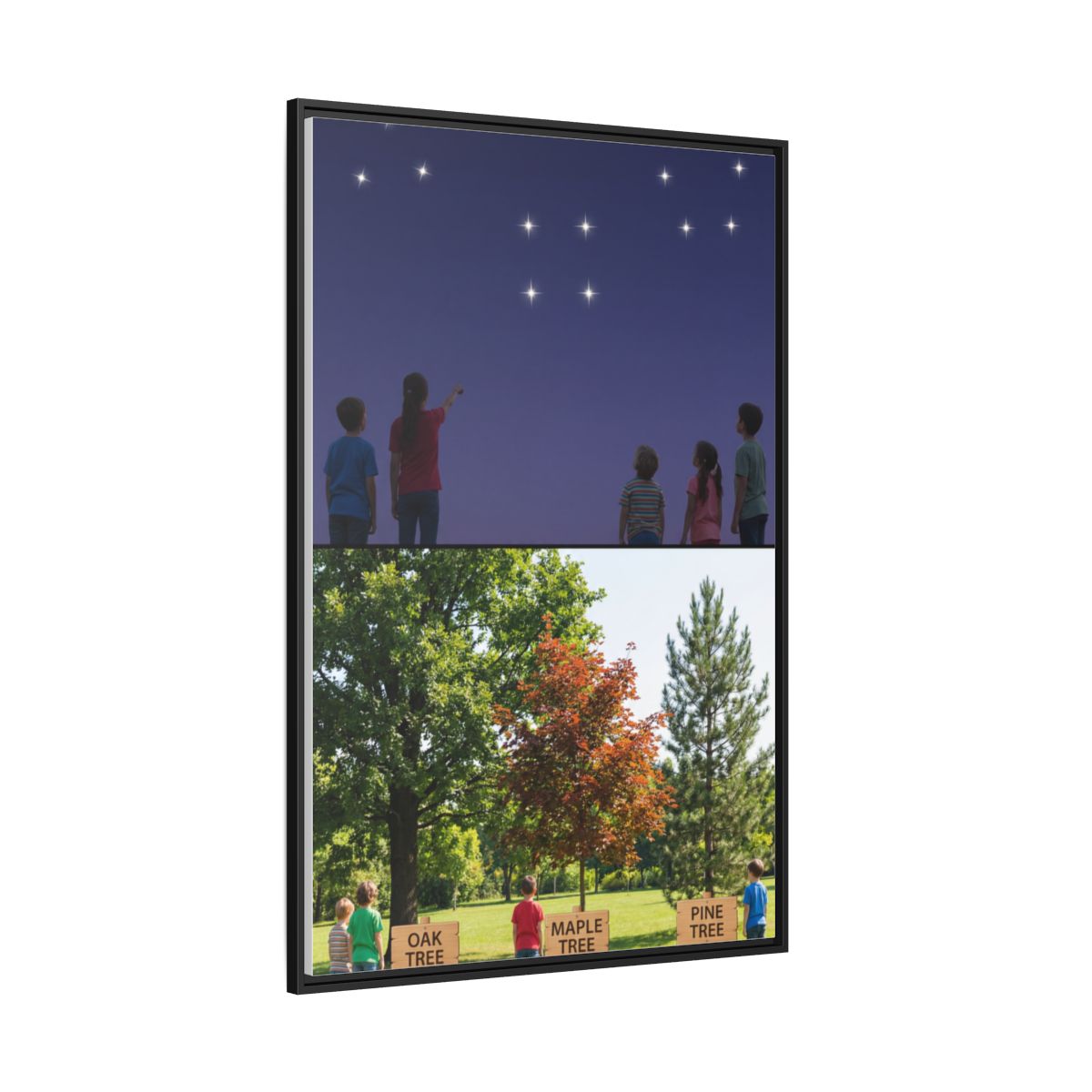 Gerahmte Leinwand (matt) - Discovery — Schwarz / 3,18 cm