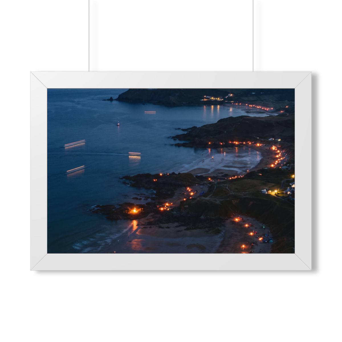 Framed Horizontal Poster - Coastal — White (14×11, 16×12......