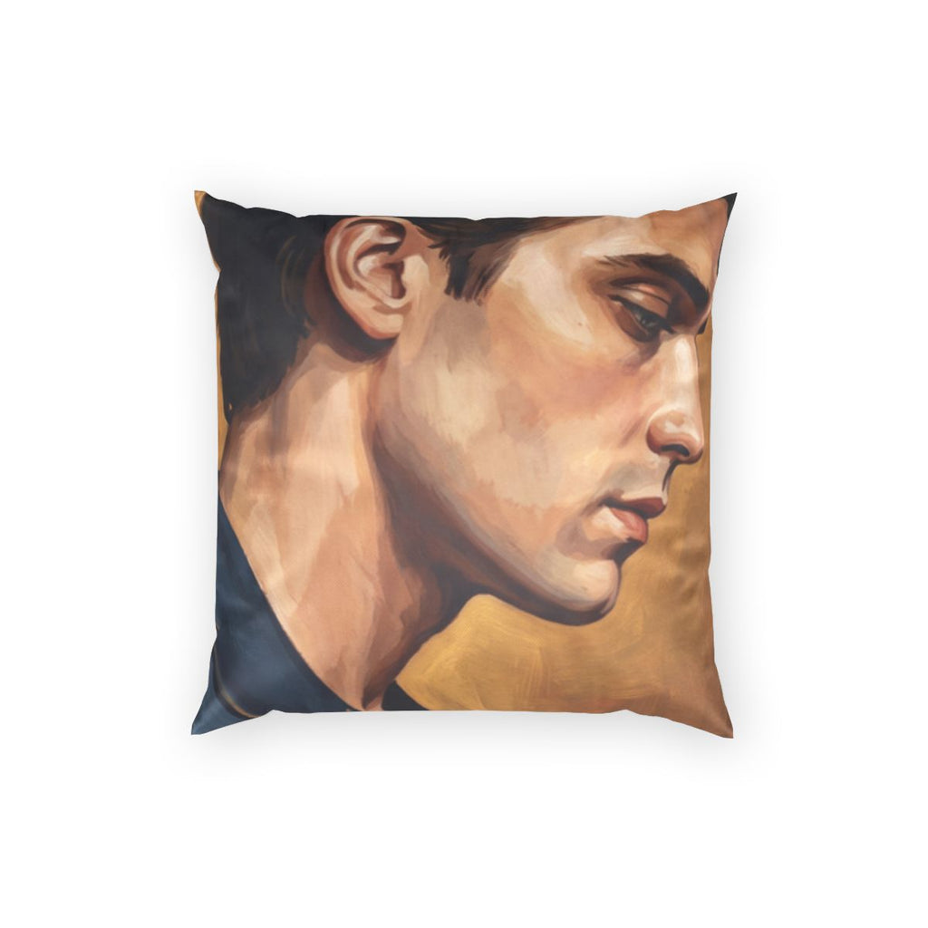 Poly Velvet Pillow - Art Deco Noir Gentleman Portrait Fine...