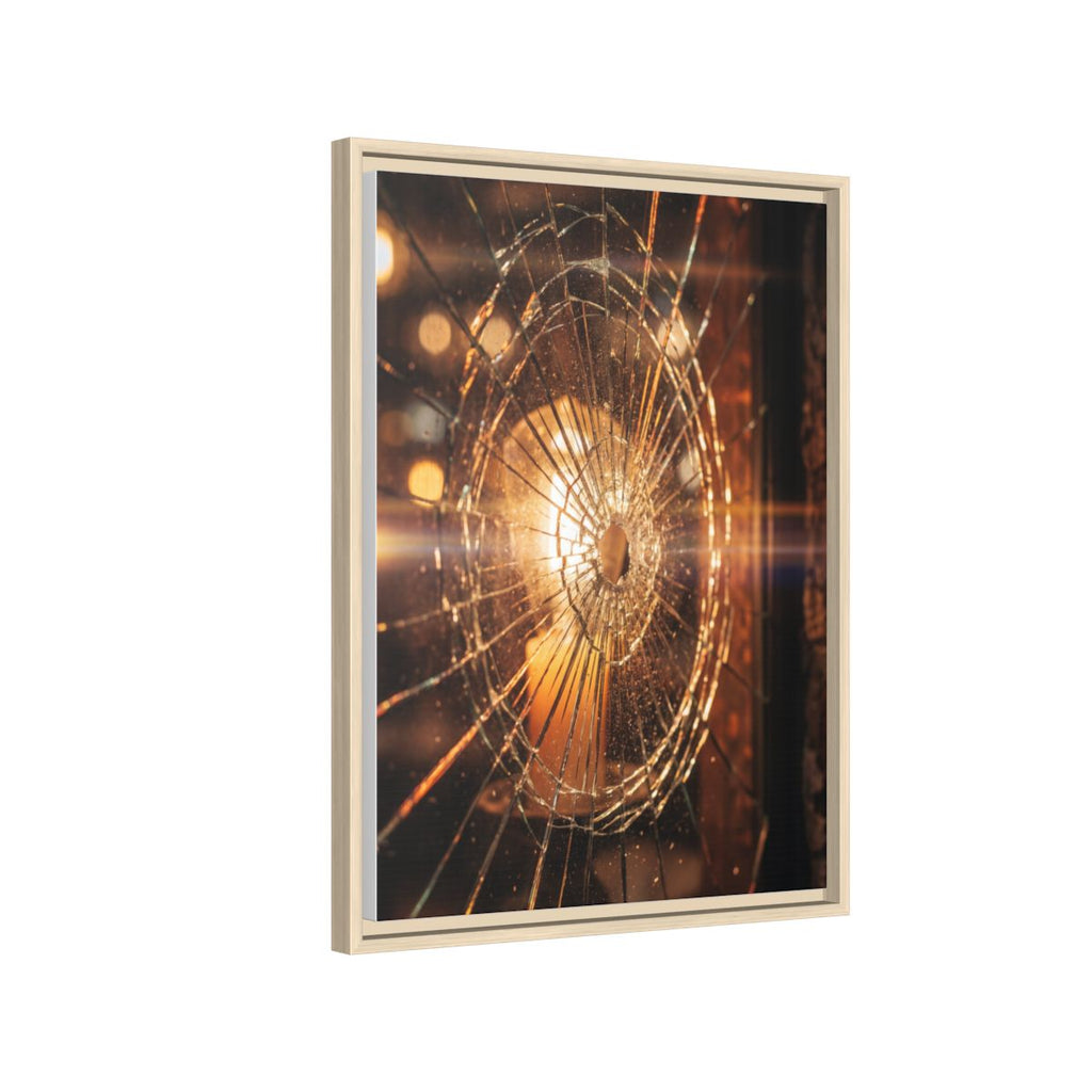 Framed Matte Canvas - Shattered Glass — Natural / 1.25"