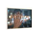 Rainy City Bokeh Framed Landscape Canvas