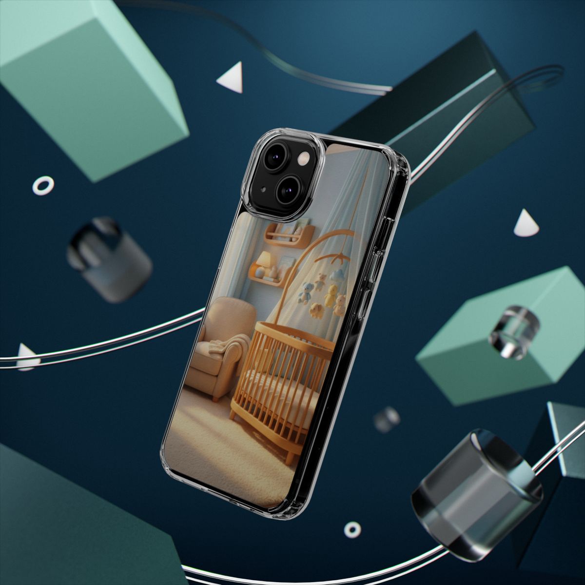 Clear Impact-Resistant Cases - Soft Blue Clear Phone Case...