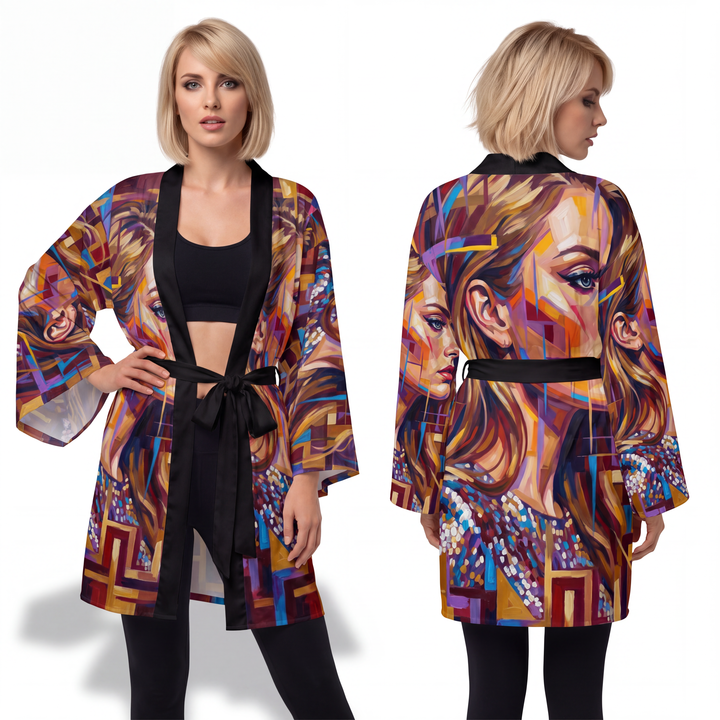 Long Sleeve Kimono Robe - Shattered Elegance